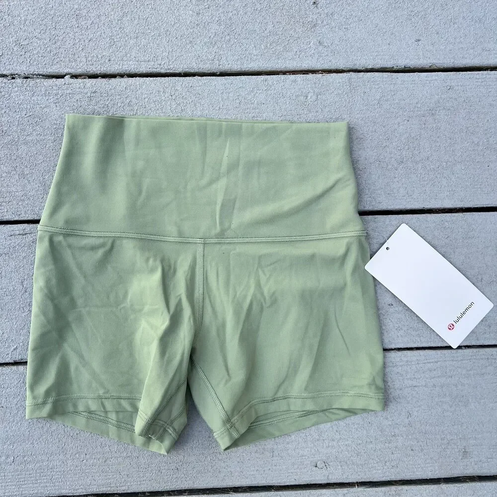 Lululemon Align High Rise Sage Green Shorts 4